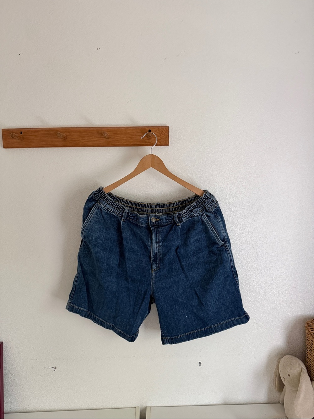 Aerie denim oversized Elastic Waist shorts